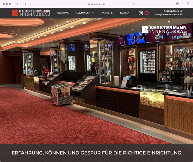 Website Berstermann Innenausbau