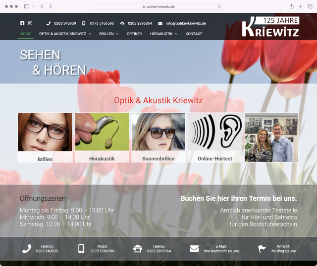 Website Optik & Akustik Kriewitz
