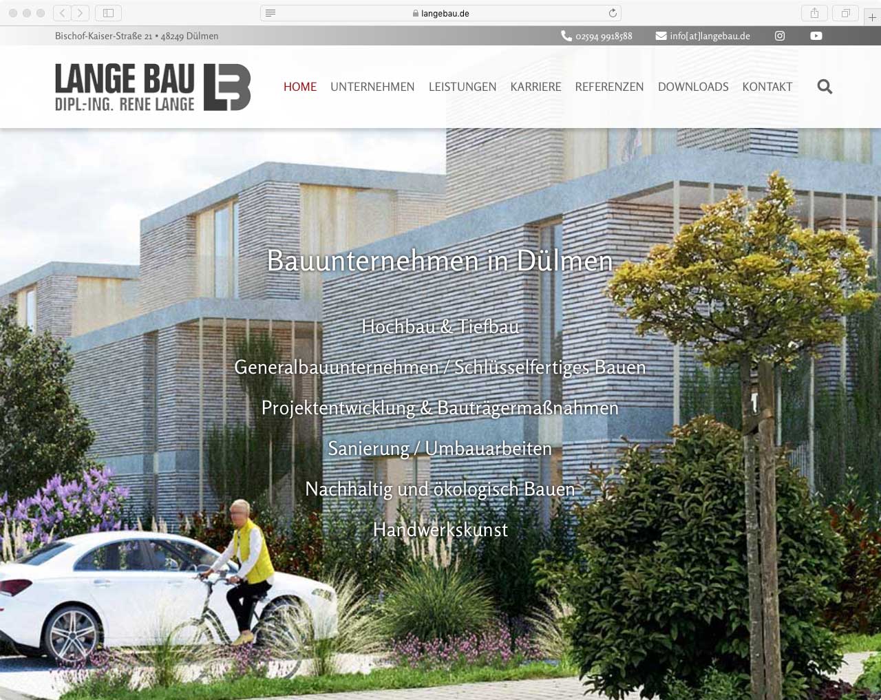 Website Lange Bau