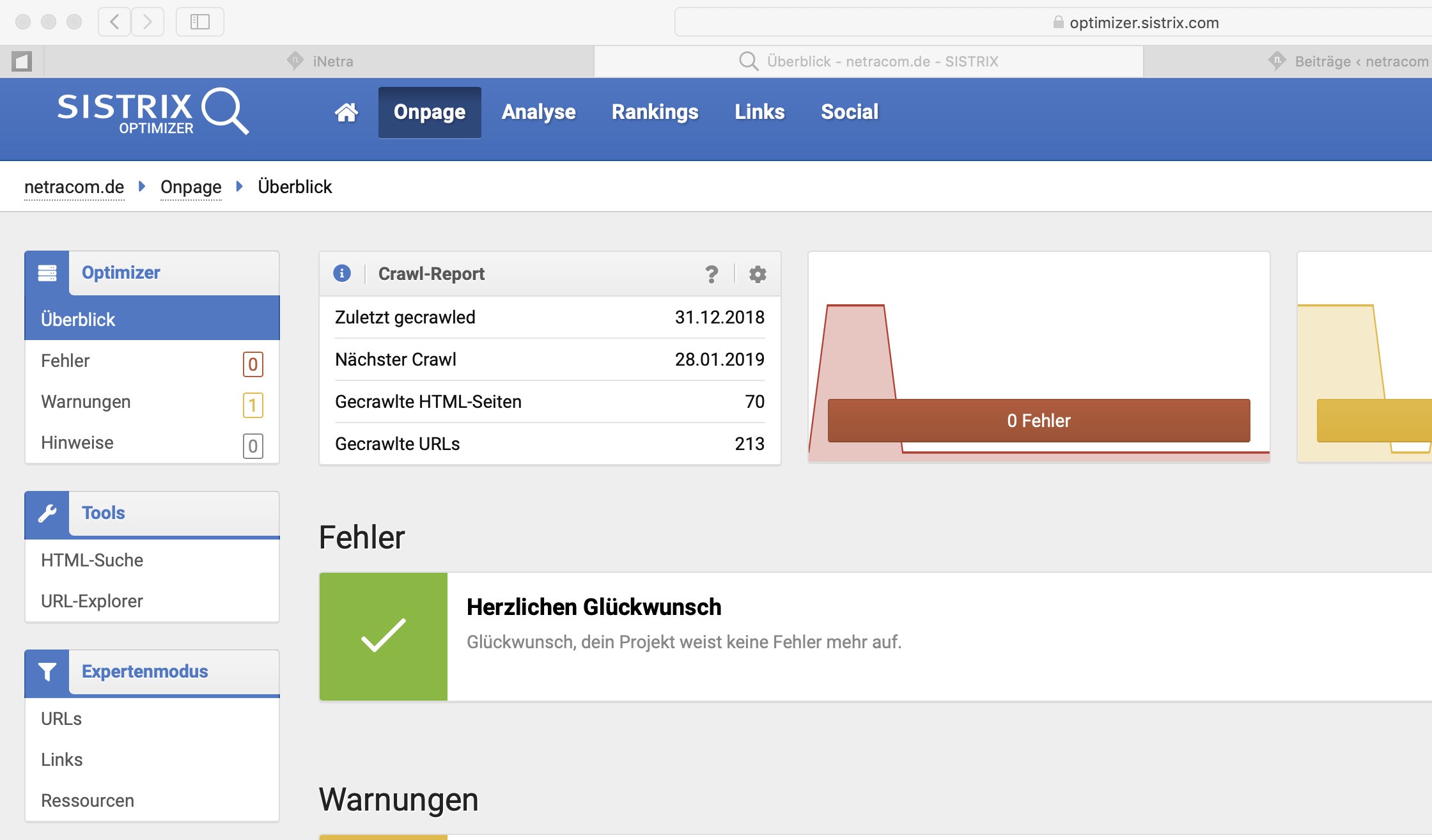 OnPage-Analyse: Keywords auf URL-Ebene