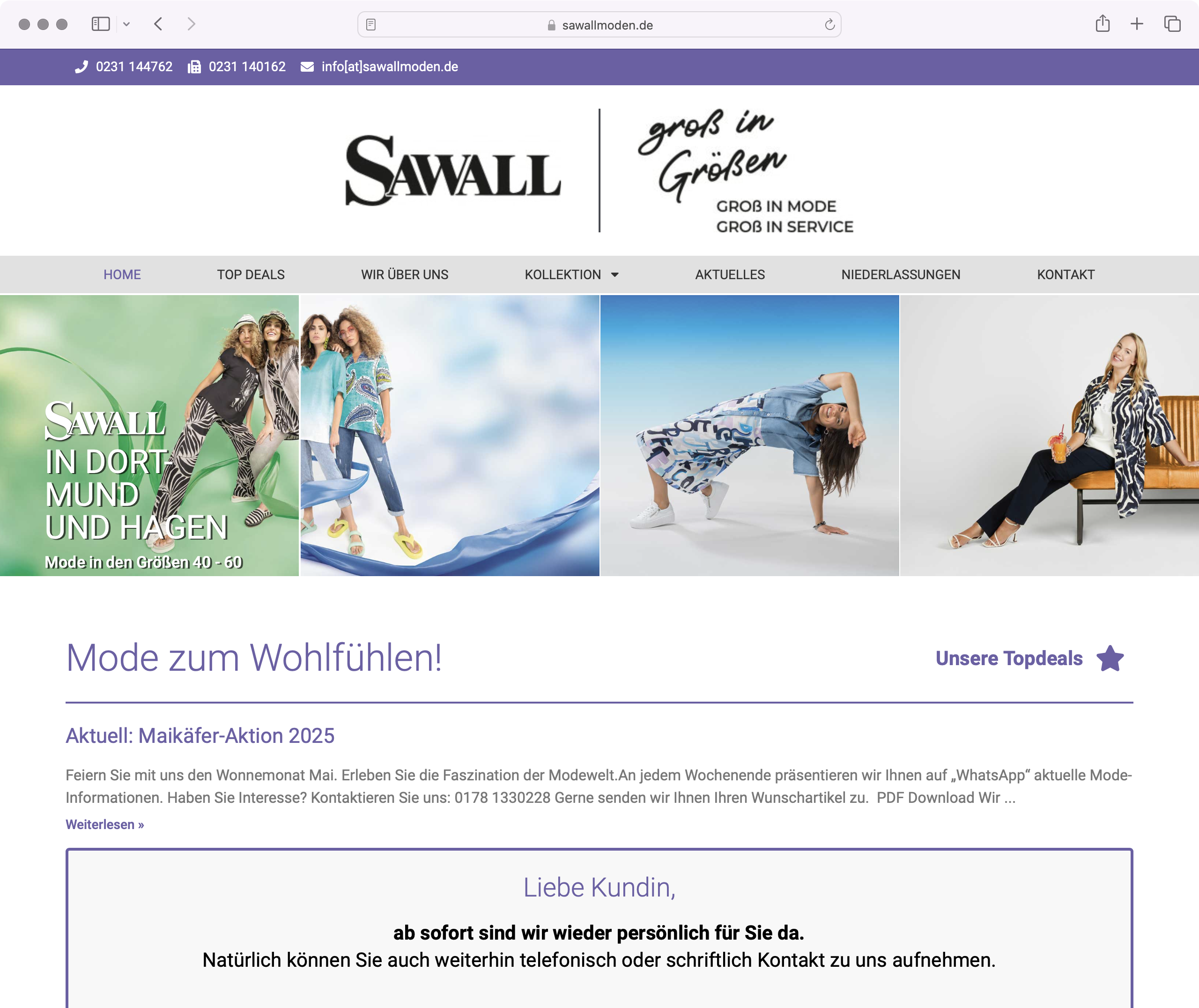 Website Sawall Mode